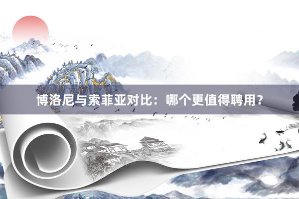 博洛尼与索菲亚对比：哪个更值得聘用？
